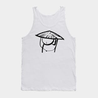 A CAT WITH CHINESE HAT Tank Top